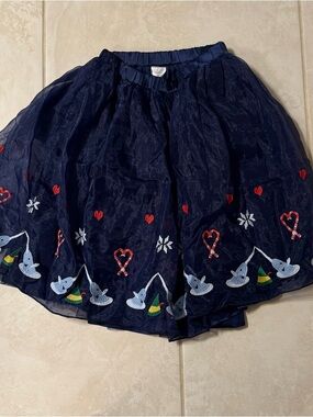 RARE Girls Sz 8 Hanna Andersson ELF Navy Tutu Skirt with Embroidered Narwhals